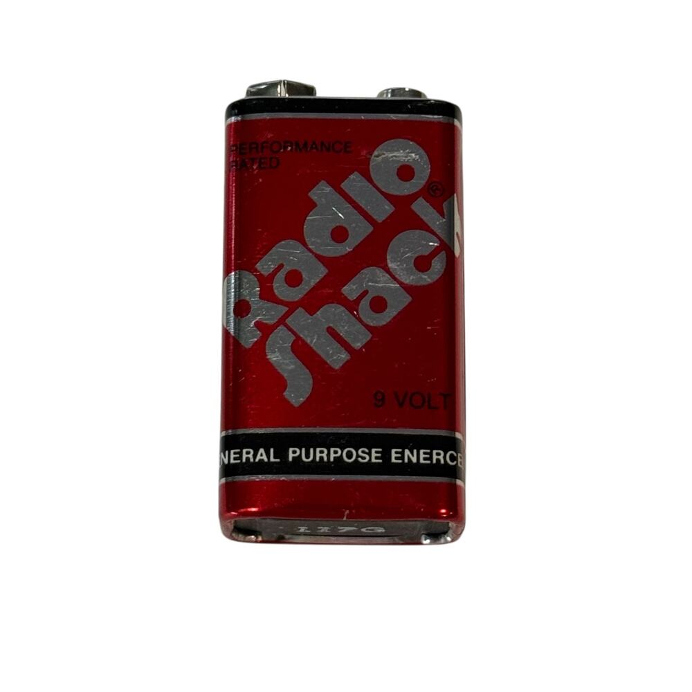 VTG Radio Shack 9 Volt Battery Red General Purpose Energy Cell 1970s 80s Display